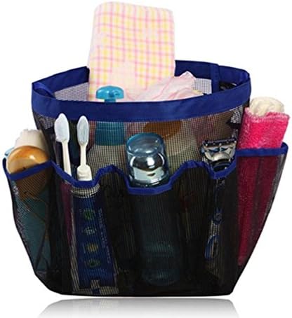 SmartRICH Преносим Мрежест Органайзер за душата, Бързосъхнеща Подвесная чанта-органайзер за съхранение на баня и тоалетни принадлежности с 8 джоба за съхранение на шам