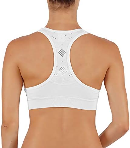 Спортен сутиен ROUGHRIVER Women ' s Yoga Crop Top с Несъемными Облицовки За Придаване на обем, Дишаща Бягаща облегалка