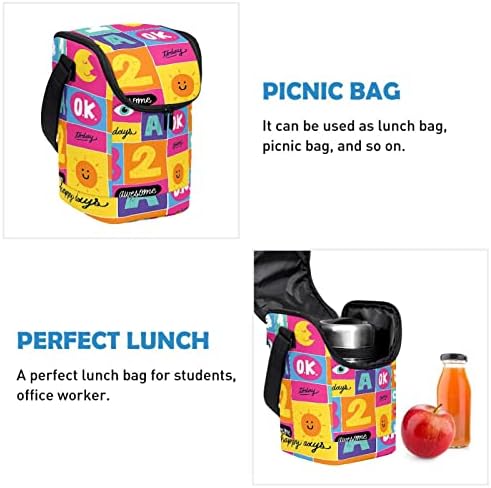 Дамски Чанта за обяд GUEROTKR, Кутия за Обяд за мъже, Дамски Кутия за Обяд, абстрактен цветен мрежест художествен модел
