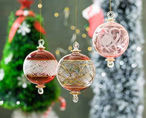 Коледен орнамент от червено стъкло с надпис | Коледни декорации за дома | Висящи украшения за занаятчийски продукти | Коледен
