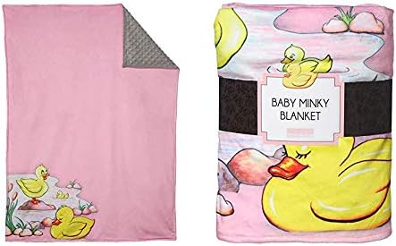 SooRoo Децата: Детско одеало и Защитно одеяло Minky Duck Буден / Патица Спи в две опаковки (избор на цвят) (лилаво)