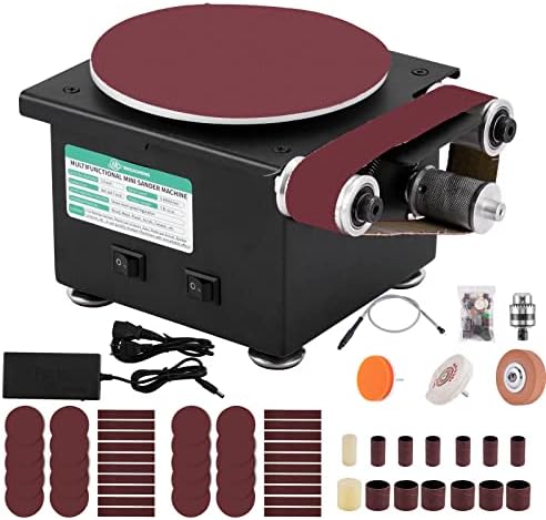 Мини-Лентови-дискова машина за опесъчаване 6-Инчов диск за шлайфане и Шлифоване на лентата 1,2 x 15 см за шлайфане на дърво, Метал, камък, Мелкошпиндельная опесъчаване ?