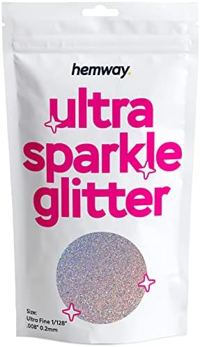 Hemway Premium Ultra Sparkle Блестящи Многофункционални Метални Люспи за Декоративни изкуства, Нокти, Грим, Фестивалната смола, Коса за лице
