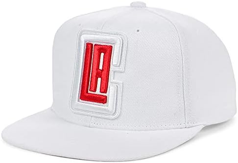 Бейзболна шапка на Mitchell & Ness LA Los Angeles Clippers Whiteout Pop възстановяване на предишното положение, Бяла Регулируема Шапка