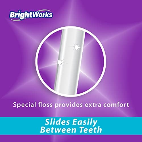 Конец за зъби BrightWorks Soft Slide, за ограничено пространство и допълнителен комфорт, 43,7 ярд (опаковка от 4 броя)