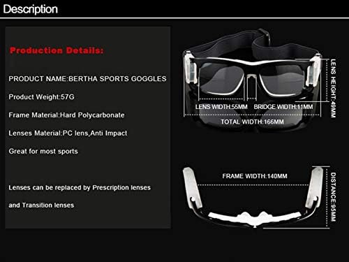 Mcolics Мъжки Спортни Баскетболни Очила с защита от замъгляване, Предпазни Очила за Футбол, Хокей, Ръгби, Бейзбол, Очила