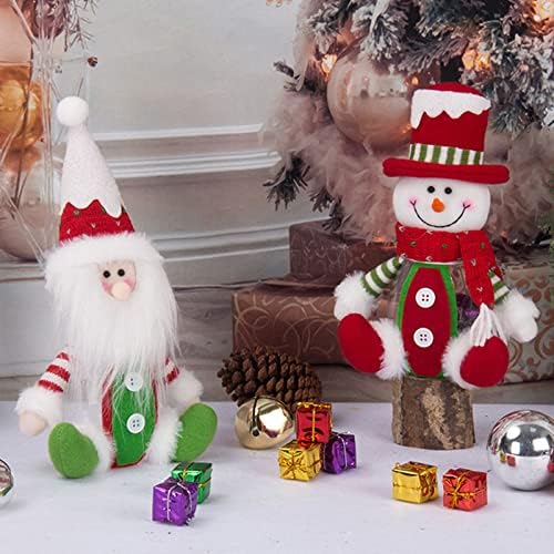Коледна кукла с бонбони, кукла Кошница за съхранение на храни за Коледно парти Аксесоари за декорация на масата, Подаръци с чучур
