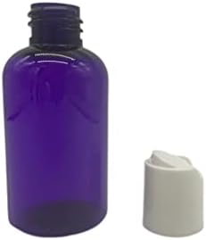 Natural Farms 2 унции Purple Boston БЕЗ BPA - Бостонские бутилки - 8 опаковки на Празни контейнери за еднократна употреба - Етерични масла - Шапки за коса | Бели гладки дискове - Прои?