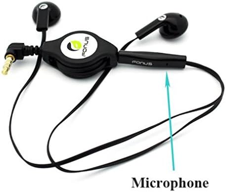 Прибиращи слушалки слушалки с 3,5 мм с микрофон за телефон Stylo 5 - Слушалка хендсфри Слушалки в ушите с Микрофон, съвместим с LG Stylo 5