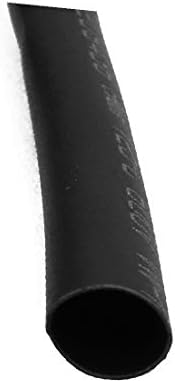 X-DREE с Дължина 1 М, вътрешен диаметър 5 мм. Polyolefin Свиване тръба с метална намотка Черен цвят (от 1 м по дължина, 5 мм на вътрешния