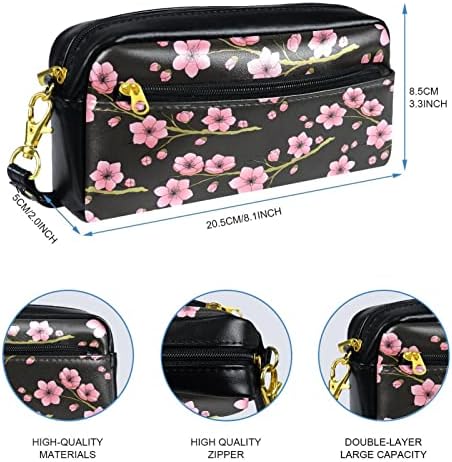 TBOUOBT Подаръци за Мъже И Жени, козметични чанти, пътуване портфейл, Малки козметични чанти С цветя Модел, Розови, годината на Реколтата, Японски