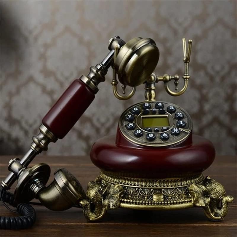 TREXD Антикварен Стационарен телефон, Домашен идентификация на обаждащия се на Стационарен телефон Смола и имитация на Метал Телефони с кнопочным набор от хендсфри (