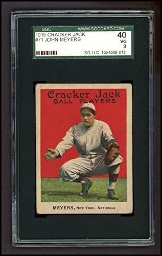1915 Крекер Джак 71 От Майърс Ню Йорк Джайентс (Бейзболна картичка) SGC SGC 3.00 Джайентс