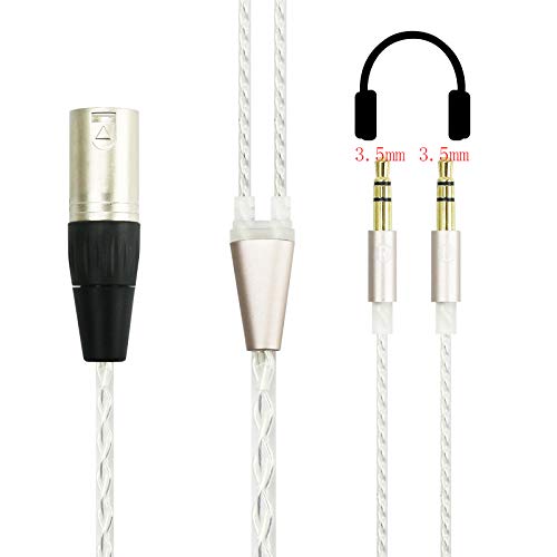 NewFantasia 4-пинов XLR Балансирана кабел 6N OCC Мед монокристален Посеребренный кабел, съвместим със слушалки Hifiman Arya, Sundara,