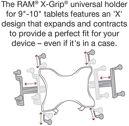 Закрепване за RAM памет-HOL-UN9U X-Grip Универсална стойка за таблети 9 -10, който е съвместим с кръгли шариковыми щанд размера