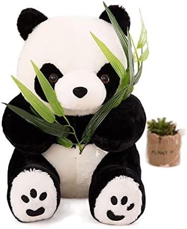 Uongfi Скъпа е Имитация на Гигантска Панда Плюшен играчка Кукла Панда Възглавница (Цвят: Седнала Панда, Размер: 40 см)