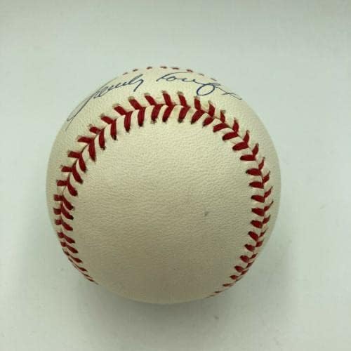 Чудесна Санди Куфакс Подписа Бейзболни Топки на Националната лига Бейзбол PSA DNA Graded MINT 9 е С Автограф