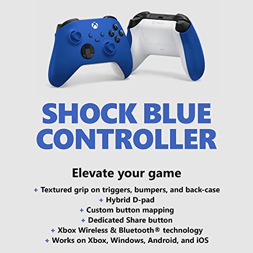 Безжичен контролер Xbox Core – Shock Blue
