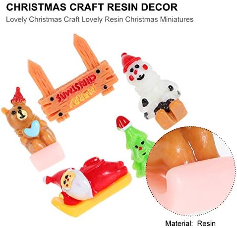 ABOOFAN 15шт Прекрасни Коледни Изделия Прекрасни Коледни миниатюри от Смола (смесен стил) Услуга за парти