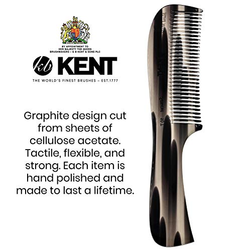 Графитовое покритие Kent 10T, голяма гребен за разнищване на коса, широки туристи за гъста къдрава коса. Дългият гребен