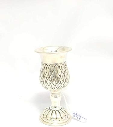 Чаша за вино, Ръчно изработени Rajasthan скъпоценни Камъни от Сребро 925 Проба и С Традиционна Индийска ръчно Гравиране - B