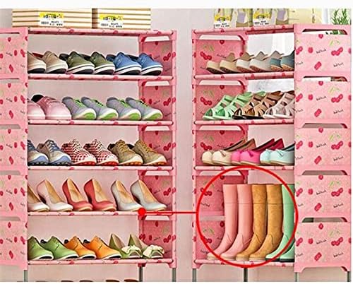 GDYJP 4-Ярусная рафт-поставка за обувки Регулируеми Органайзер за съхранение на обувки с нива от непромокаем плат с Капацитет до 15 двойки (Цвят: B) (Цвят: C)
