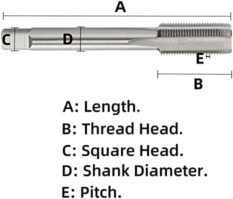 Метричен метчик Aceteel M14 X 0,5 и набор от клишета, Метчик за нарязване на резба на машината HSS M14 x 0,5 мм и Кръгла Резьбонарезная