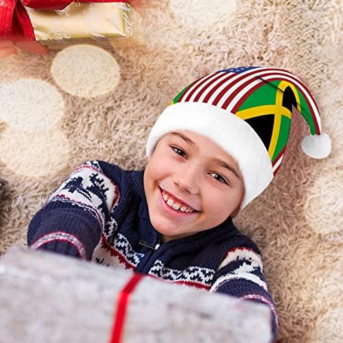 ФИАГ САЩ, знамето на Ямайка, Коледна шапка на Дядо Коледа, червена коледна шапка, празнични сувенири, аксесоари за новогодишните партита
