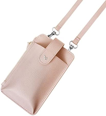 Малка чанта за мобилен телефон LUCKYCOIN, чантата през рамо, с каишка за жени, чанта през рамо от веганской кожата премиум-клас с отделения за карти