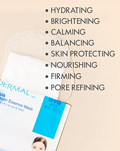 Маска за лице DERMAL 39 Combo Pack Collagen Essence Full Face Лицето Mask Sheet - Идеалната колекция за ежедневна грижа за кожата за всеки тип. Натурална свежеупакованная Корейската Маска За