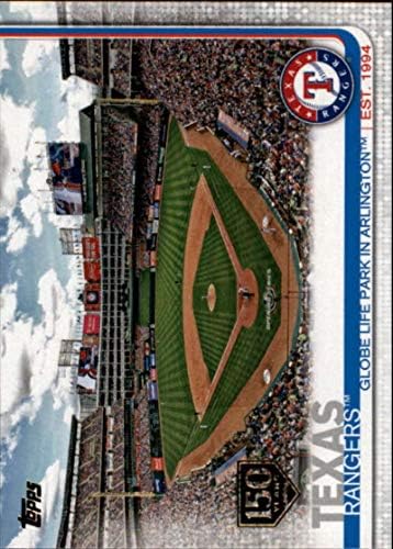2019 Topps 150th Anniversary 509 Globe Life Парк в Арлингтън, щата Тексас, Бейзболна търговия с картон серия 2 MLB Тексас Рейнджърс