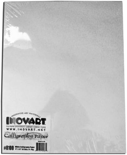 Хартия за калиграфия INOVART, Бяла, 11 x 14, 50 Листа