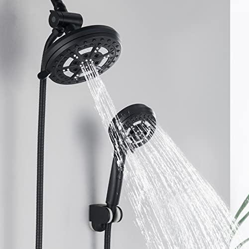 Накрайник за душ, 7 - Инчов Дъждовна накрайник за душ с високо налягане с 10 Настройките Ръчно 3-Лентов Комбинирана капачка
