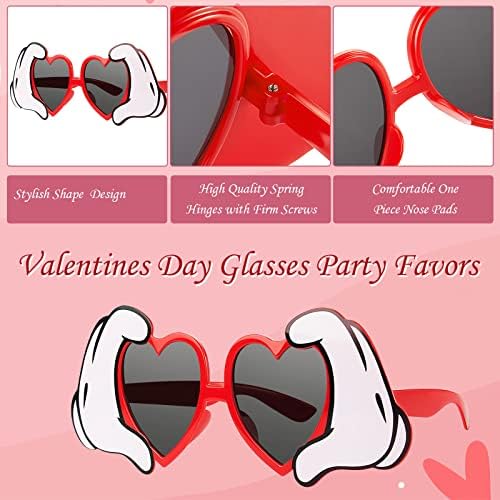 Friend 9 Чифта Очила в Деня на Св. Валентин, Очила във формата на Сърца, Розови Очила във формата на Сърце, подарък за Свети Валентин за