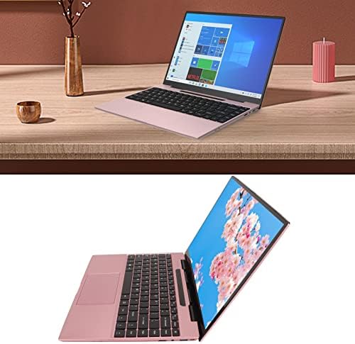 AMONIDA Розов Лаптоп, 8 GB RAM И 128 GB ROM Четириядрен процесор на Лаптоп от Алуминиева Сплав 100-240 В училище (8 + 128 GB штепсельная