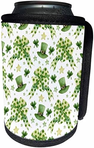 3dRose Сладък Зелени бутилки с шарките на Деня на Св. Патрик и лъкове - Опаковки за бутилки-охладители (cc-375301-1)