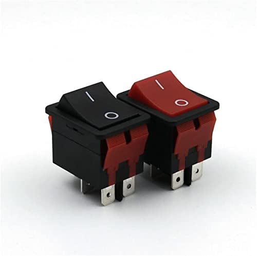 Перекидной преминете AGOUNOD 5шт LR-210 червен/черен Висок ток IP55 4Pin power ON-Off 2 положения 20A DPST Извънбордови Перекидной превключвател за Заваряване (Цвят: 5шт червен)