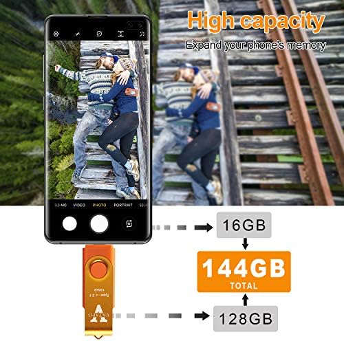 Високоскоростна флаш-памет VATAPO 3,1 128 GB 3 в 1 за смартфони с Android с OTG функция, таблети, лаптопи, настолни компютри, фотостудий Samsung Galaxy, LG, Google Pixel, Хуа Уей.Мото, One Plus и др