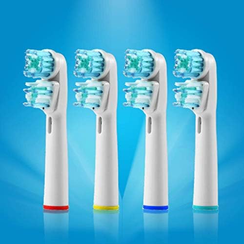 Сменяеми глави за четки, съвместими с Oral-B-Braun– Dual Clean - Комплект от 4 сменяеми глави за електрическа четка за зъби с общо предназначение