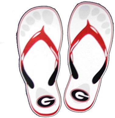 Автографи: Бели чехли за футбол колеж на Джорджия със стикер Georgia G