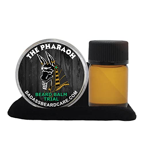 Пробна опаковка масло и балсам за оформяне на брада, Badass Beard Care За мъже - Pharaoh Scent - Натурални съставки, запазват гъстотата