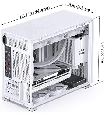 JONSBO D31 MESH SC Бял корпус за компютър Micro ATX и с екран, на дънната платка M-ATX/ITX /Поддръжка RTX 4090 (335-400 мм), графичен