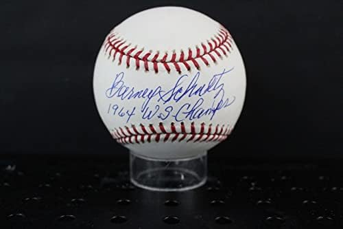 Бейзболен автограф с автограф на Барни Шулце (световен шампион 1964 г.) Auto PSA/DNA AL77991 - Бейзболни топки с автографи
