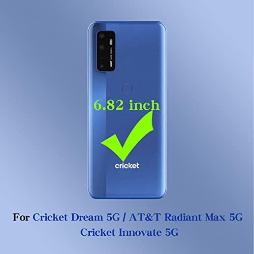 Калъф KuDiNi for Cricket Dream 5G/AT & T Radiant Max 5G/Cricket Иновации 5G за Жени с Блестящи, Кристално Меки, Прозрачни,