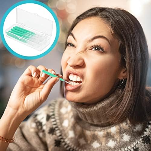 Healifty Четка за хигиена на устната кухина 10ШТ Межзубные Пръчки Конец за Зъби и Четка За почистване на Зъбите на четка за Зъби С двойна глава с Конец за Зъби За Почиств?
