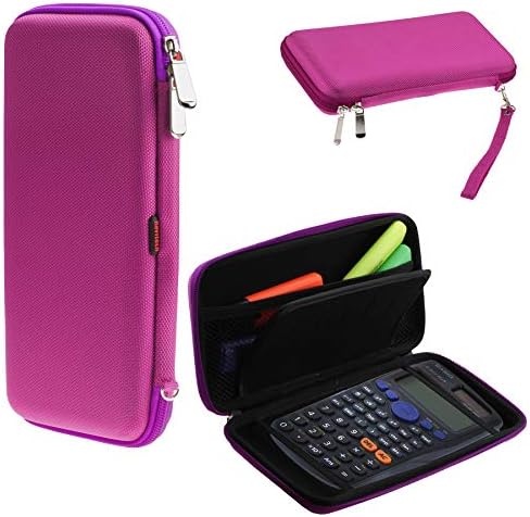Твърд калъф за графичен калкулатор Navitech Purple с чанта за съхранение, Съвместими с Texas TI82STATS 82ST /TBL / 2E8 TI-82