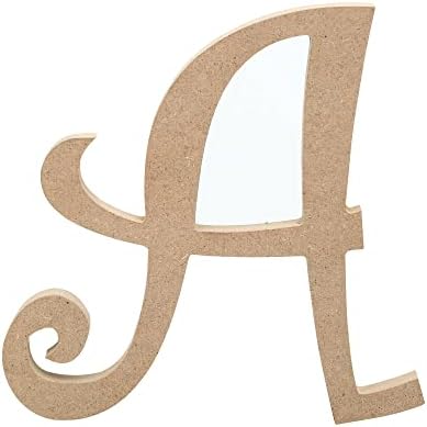Joepaul's Crafts Къдрава дървени букви - 6 - A - Търсените Непълни Дървени Букви за декора на стените (6 инча, буква A)