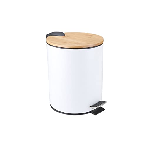 LYSLDH 3/5 л Дървени Сгъваеми Стъпка кофа за Боклук Кофа за Боклук Контейнер за Отпадъци Органайзер за Баня, Кухня, Офис (Цвят: D, размер: 5 л)