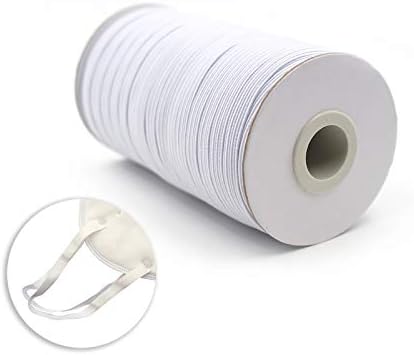 1/4 Бяла Ракита Дъвка за шиене - Дължина 65 метра, Еластична въже /Еластичен кабел 6 mm, Усилена Еластична задължителен за Шиене,