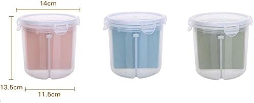 Комплект за съхранение на пластмасови контейнери за люспи BOER INC с капаци, 4 отделения, Кухненски Резервоар за съхранение на Банката
